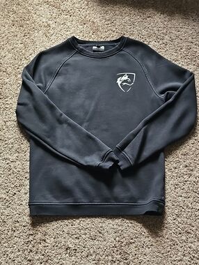 Alphalete Black Crewneck Sweatshirt with Chest Logo